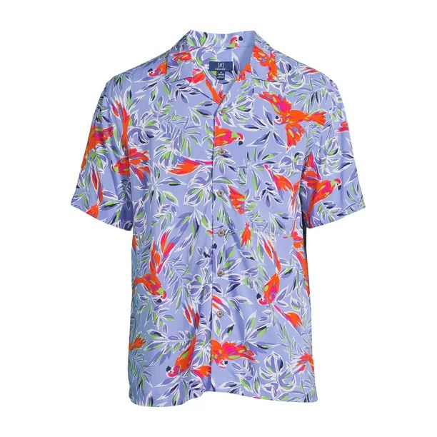 George Men’s Printed Short Sleeve Button Down Shirt - Walmart.com | Walmart (US)