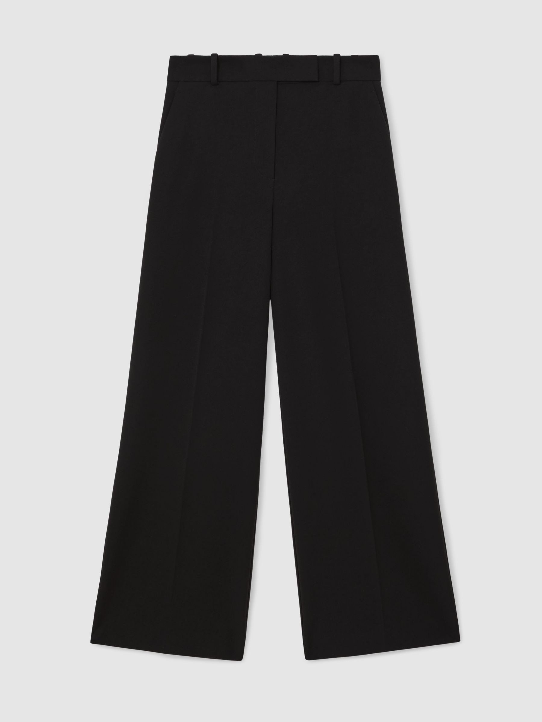 Reiss Wide-Leg Suit Trousers in Black - REISS | Reiss UK
