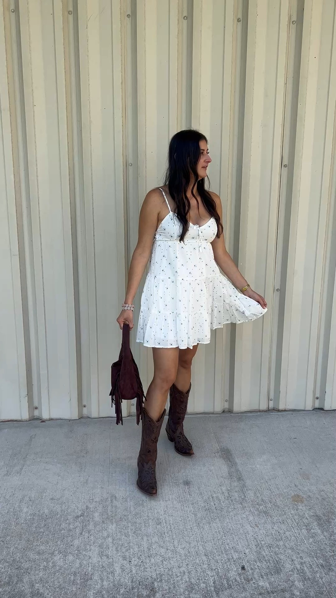This dress is so cute! Casual summer dress. Western boots always.

#LTKootd #LTKSeasonal #LTKOver40