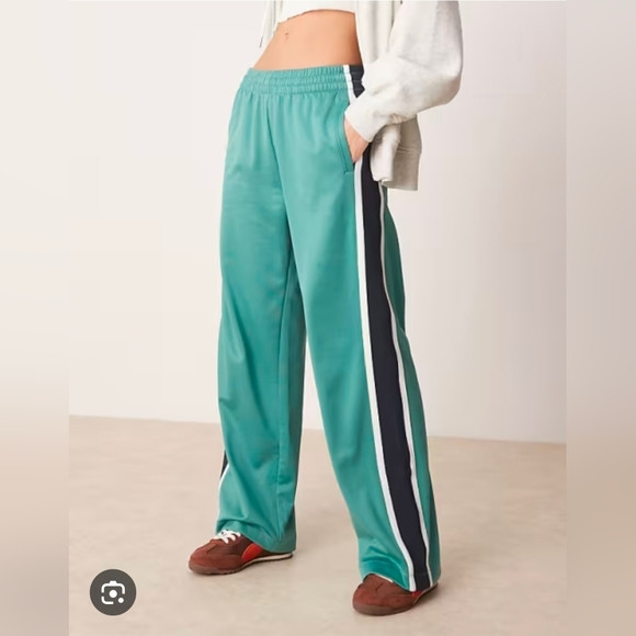 Abercrombie & Fitch Green Mid Rise Drawstring Track Pants Size Large | Poshmark