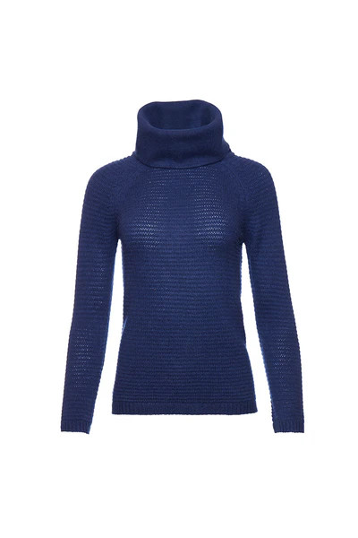 Funnel Neck Sweater - Navy | Charlotte Brody