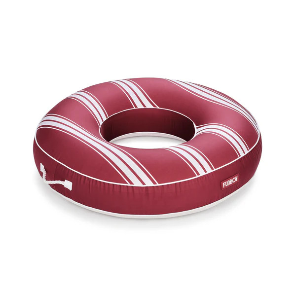 Fabric Covered Tube Float Red Stripe, 44" Diameter | FUNBOY