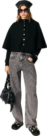 maje Cape-effect cardigan | Nordstrom | Nordstrom