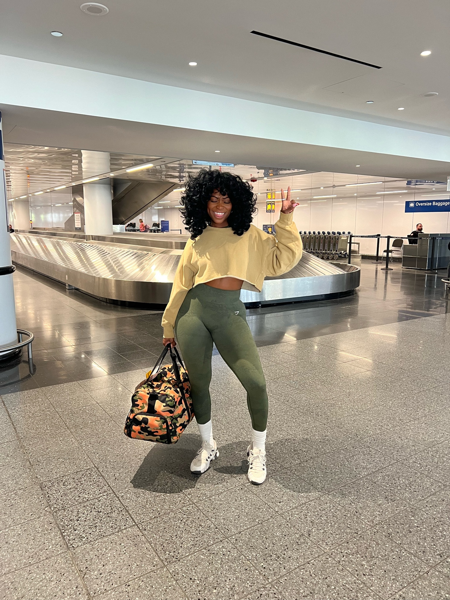 Comfy airport outfit ✨ leggings, cropped sweater, nike, duffle bag

#LTKU #LTKWatchNow #LTKActive