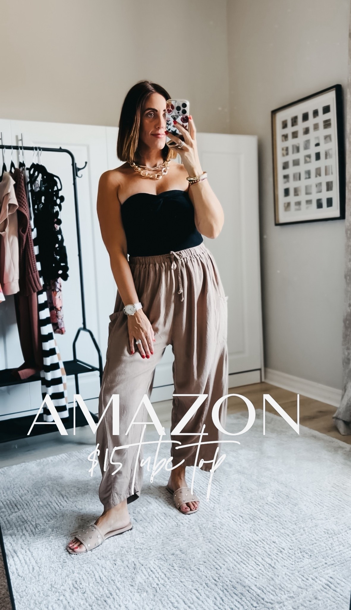 The $15 tube top I have in 3 colors! Wearing size small but size up if in between. 

Wide leg drawstring pants - size small 

Amazon, amazon fashion,  casual style 

#LTKStyleTip #LTKFindsUnder50 #LTKSaleAlert