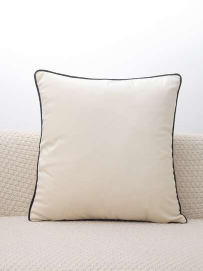 Contrast Piping Cushion Cover, Simple Throw Pillow Case, Pillow Insert Not Include, For Sofa, Hom... | SHEIN
