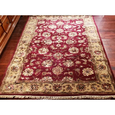 Oriental Handmade Tufted Wool Burgundy/Beige Area Rug | Wayfair North America