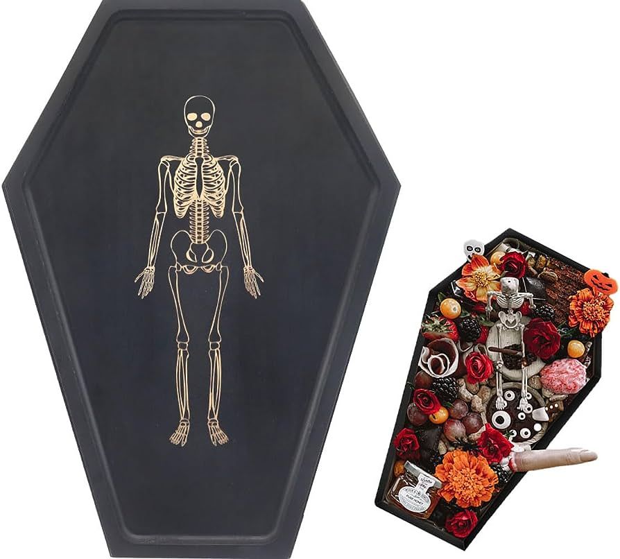 Charcuterie Boards Coffin Skeleton Design for Halloween Party Decorations Supplies - Coffin Servi... | Amazon (US)
