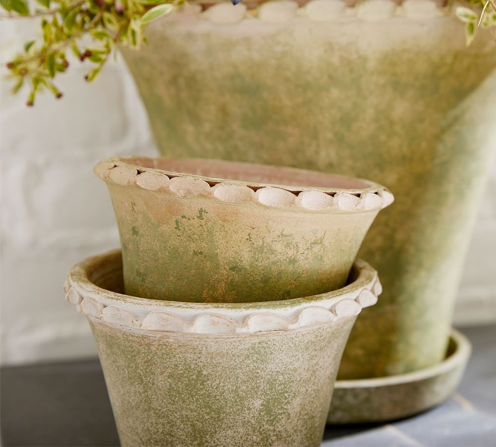 Provence Scalloped Edge Planter - Moss | Pottery Barn (US)