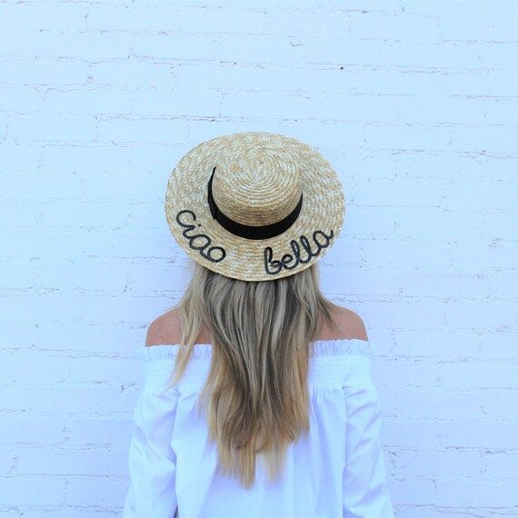 Custom Women's Boater Hat | Etsy (US)