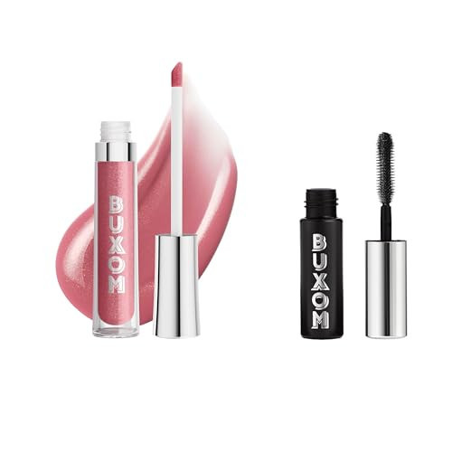 Buxom Full-On Plumping Lip Polish in Dolly + Mini Lash Volumizing Mascara | Amazon (US)