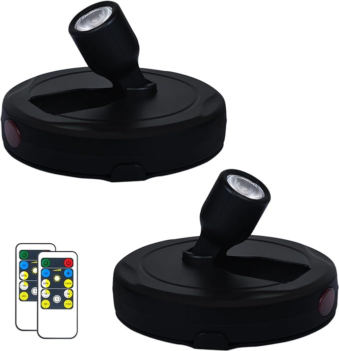 LED Spotlights, Battery Powered Picture Lights, Uplighting Indoor, Puck Light with Remote, Plant ... | Amazon (US)