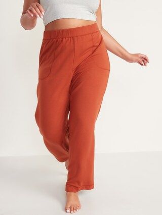 High-Waisted Cozy-Knit Wide-Leg Pajama Pants for Women | Old Navy (CA)