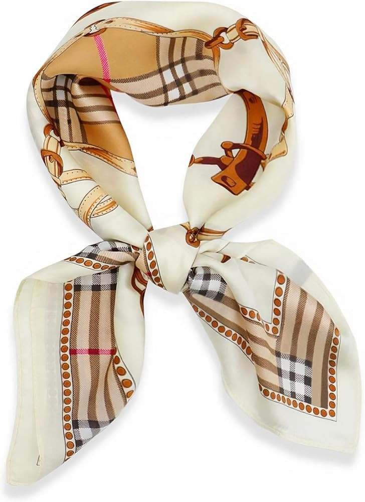 vimate Head Scarf for Women Hair 27'' Square Satin Silk Feeling Bnadana Neck Scarf Handbag Access... | Amazon (US)