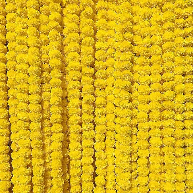 TIED RIBBONS 5 PC Marigold Garland for Decoration | 4.5 Feet, Yellow | Marigold Flower Indian Ame... | Amazon (US)