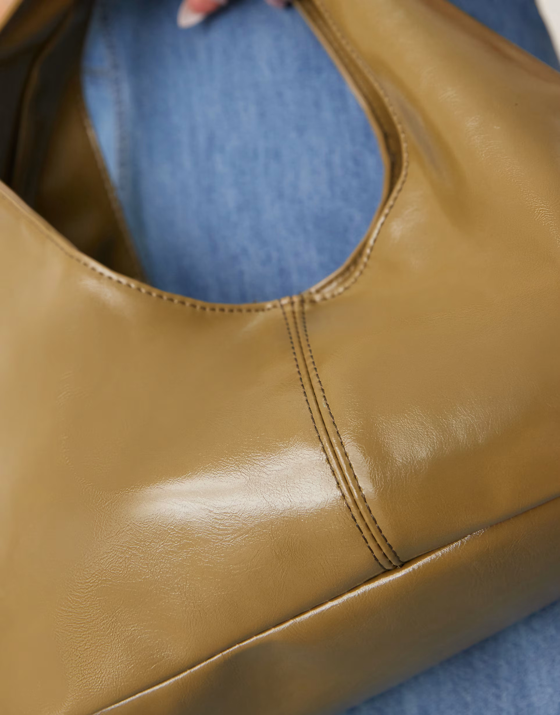 ASOS DESIGN trapeze shoulder bag in olive | ASOS (Global)