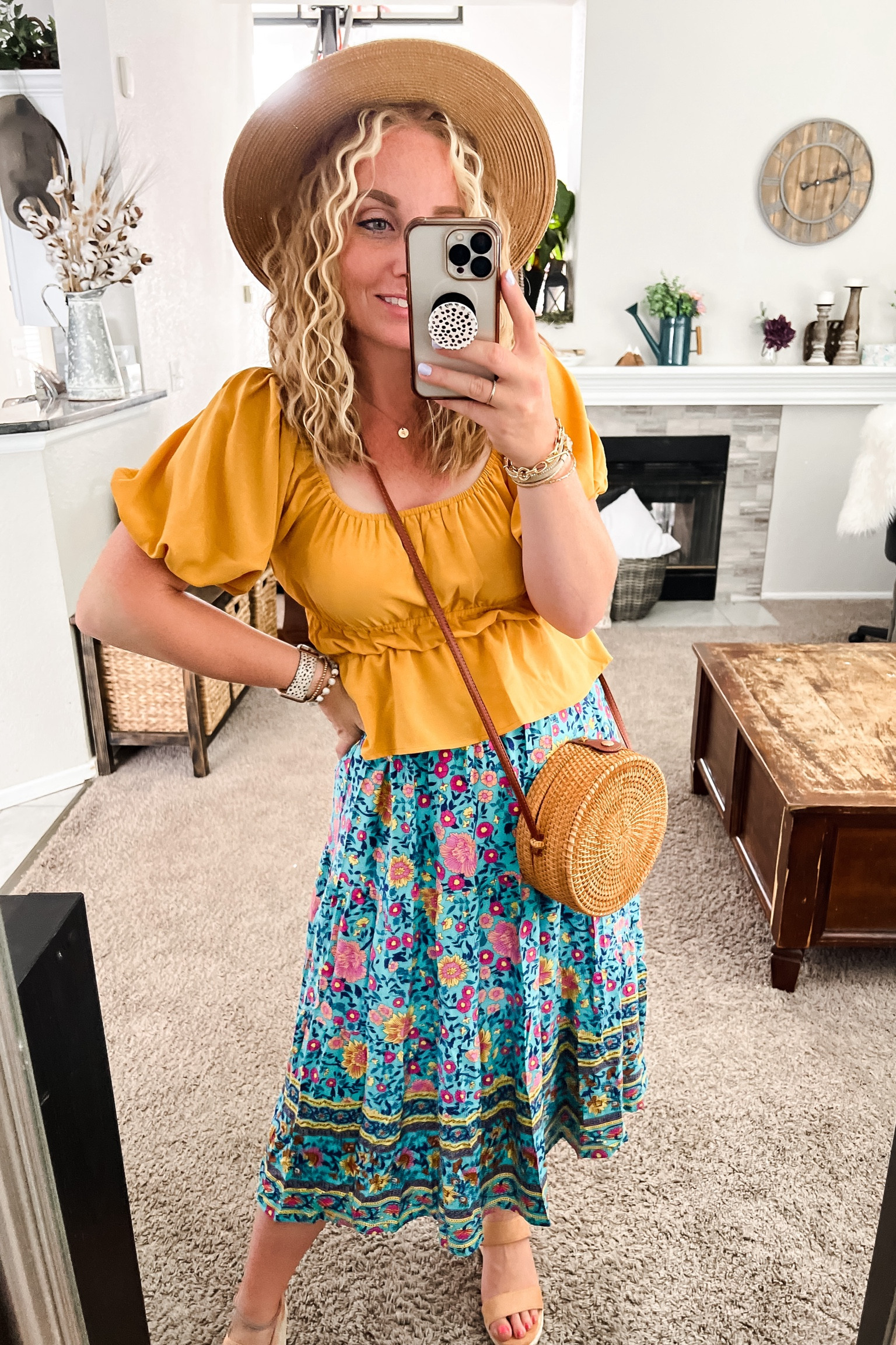 Floral maxi skirt, yellow top, round rattan handbag, sun hat and wedge heels from amazon. 
// #ltkfindsunder100 #ltksalealert wine tasting outfit, vacation outfit, travel outfit, 
Spring outfits 2024, spring outfit ideas, Amazon outfit ideas, casual outfit ideas, spring outfit inspo, casual fashion, amazon summer fashion, amazon casual outfit, cute casual outfit, outfit inspo, outfits amazon, outfit ideas, amazon shoes, Amazon bag, purse, size 4-6, casual summer outfits, casual outfit ideas everyday, summer fashion

#LTKfindsunder50 #LTKstyletip #LTKitbag
