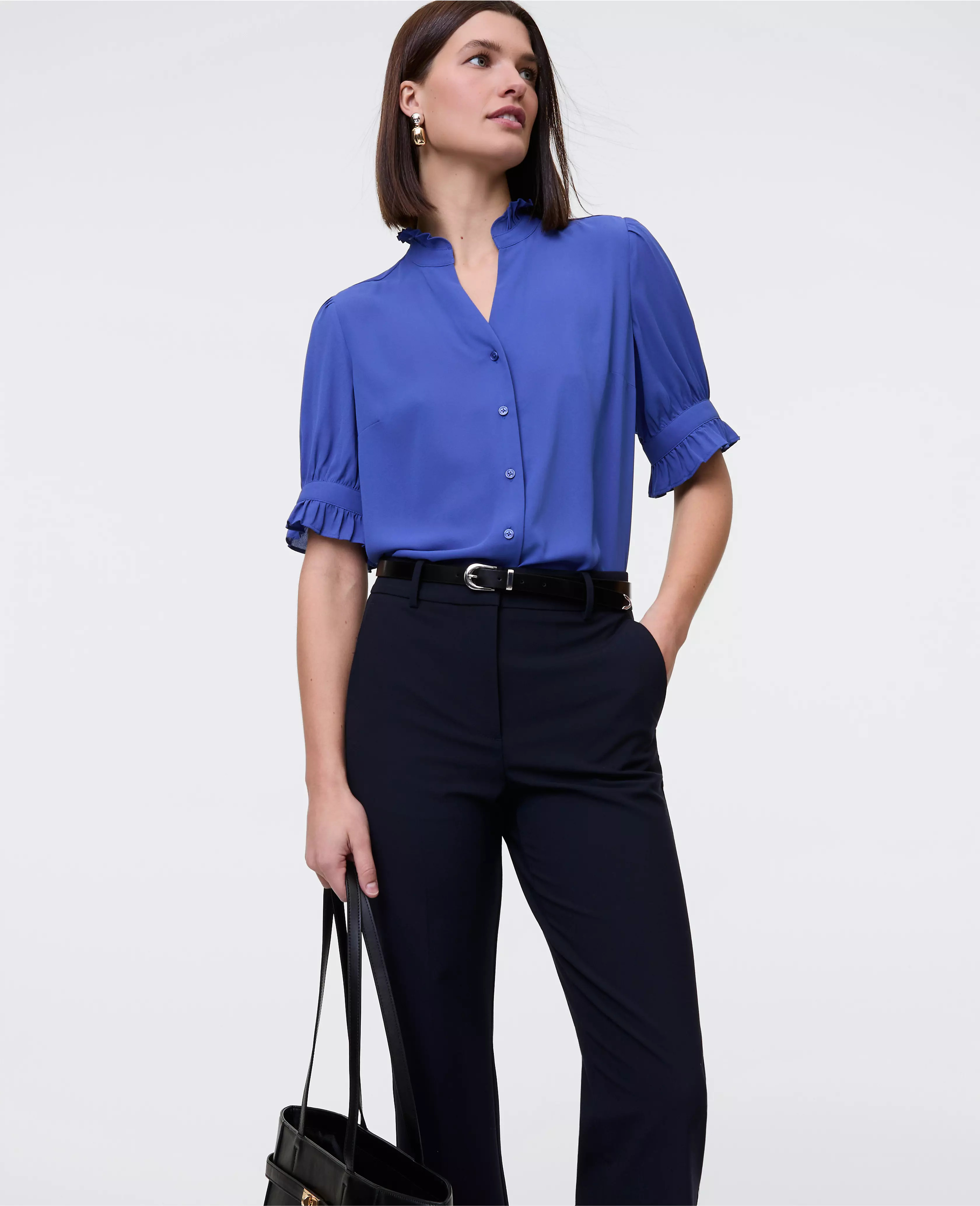 Ruffle Collar Shirt | Ann Taylor