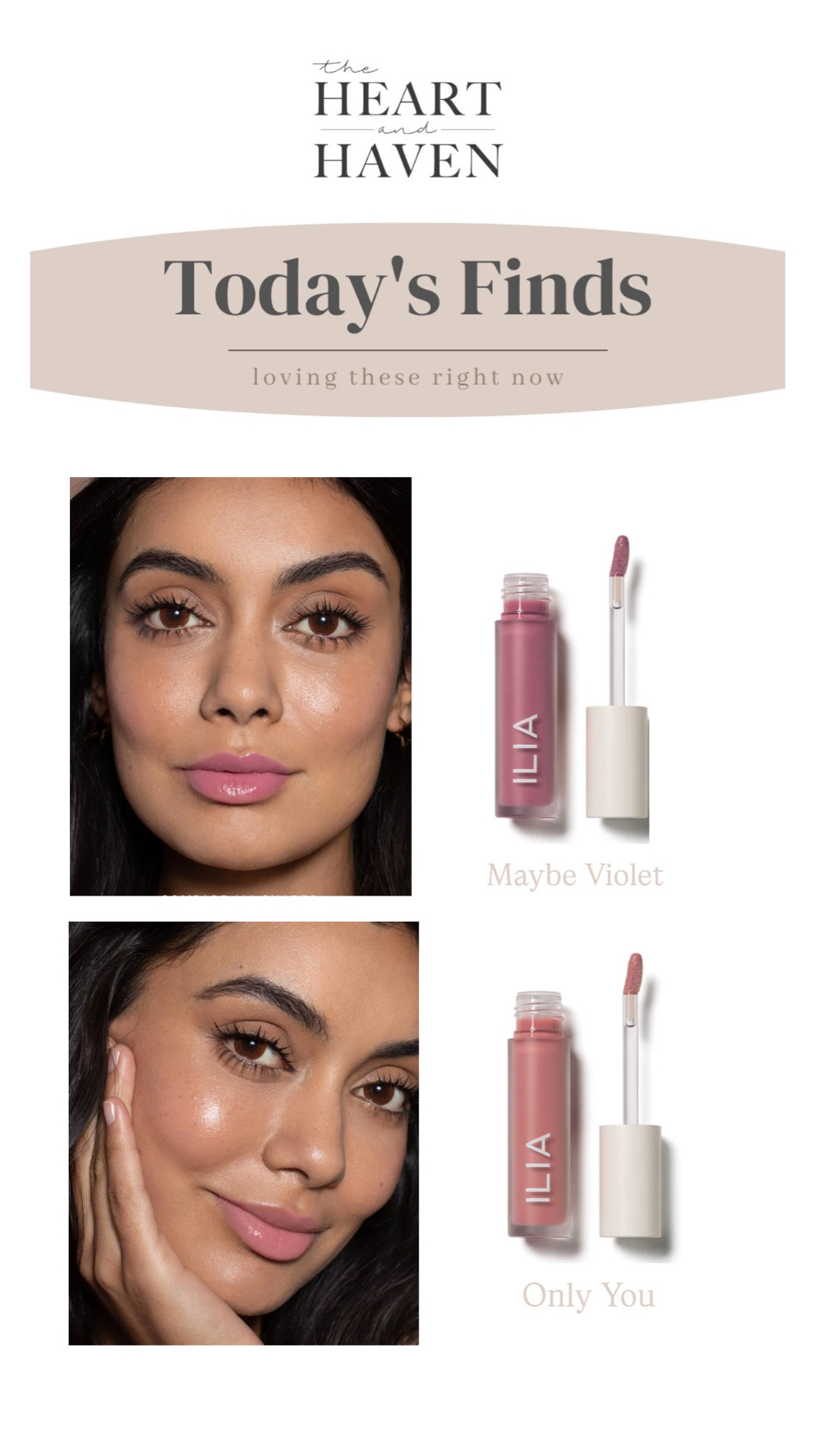 The one I tried on in my stories is Maybe Violet but I have this in multiple colors and love how it fades to a stain almost. 