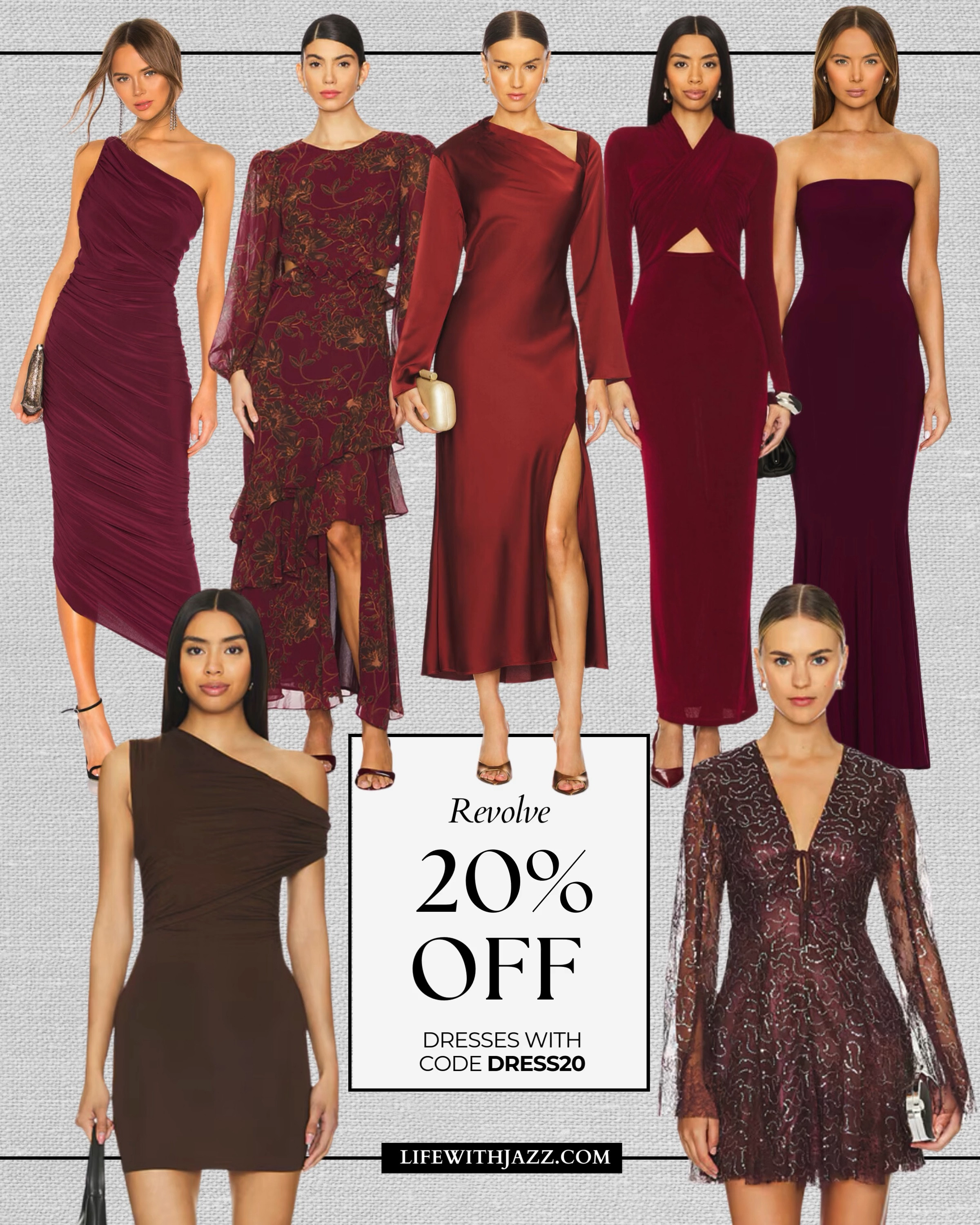 For 24 hrs only — 20% off dresses at revolve!! Use code DRESS20 

Holiday party / formal / maxi dress / midi dress / mink dress / long sleeved dress / fall wedding / winter wedding 

#LTKHoliday #LTKSaleAlert