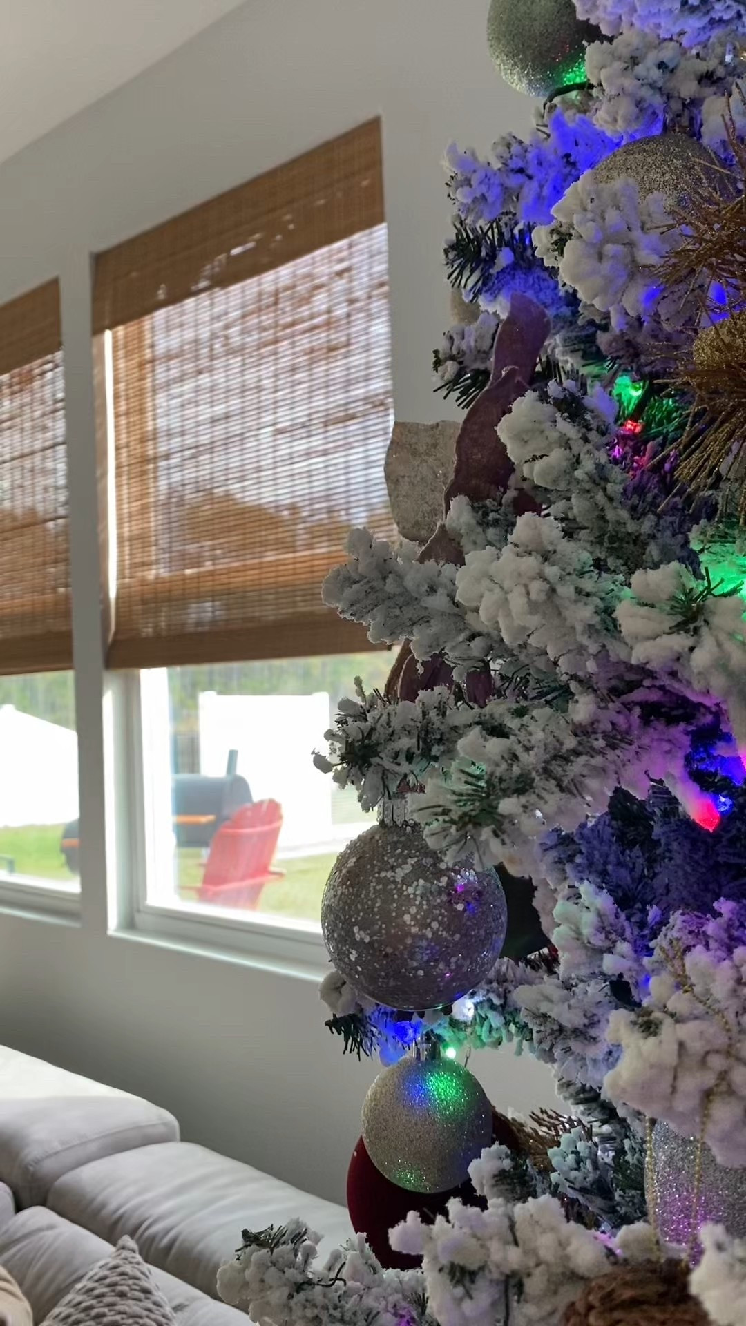 I replaced the old blinds with bamboo shades and I’m obsessed with how cozy they made our living room .  Easy to install you just tighten the tension bracket  and you are done . No tools required🙂 

Color: light filtered brown 206
Customized 


#LTKHoliday #LTKHome