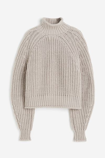 Knit Sweater - Light taupe - Ladies | H&M US | H&M (US + CA)