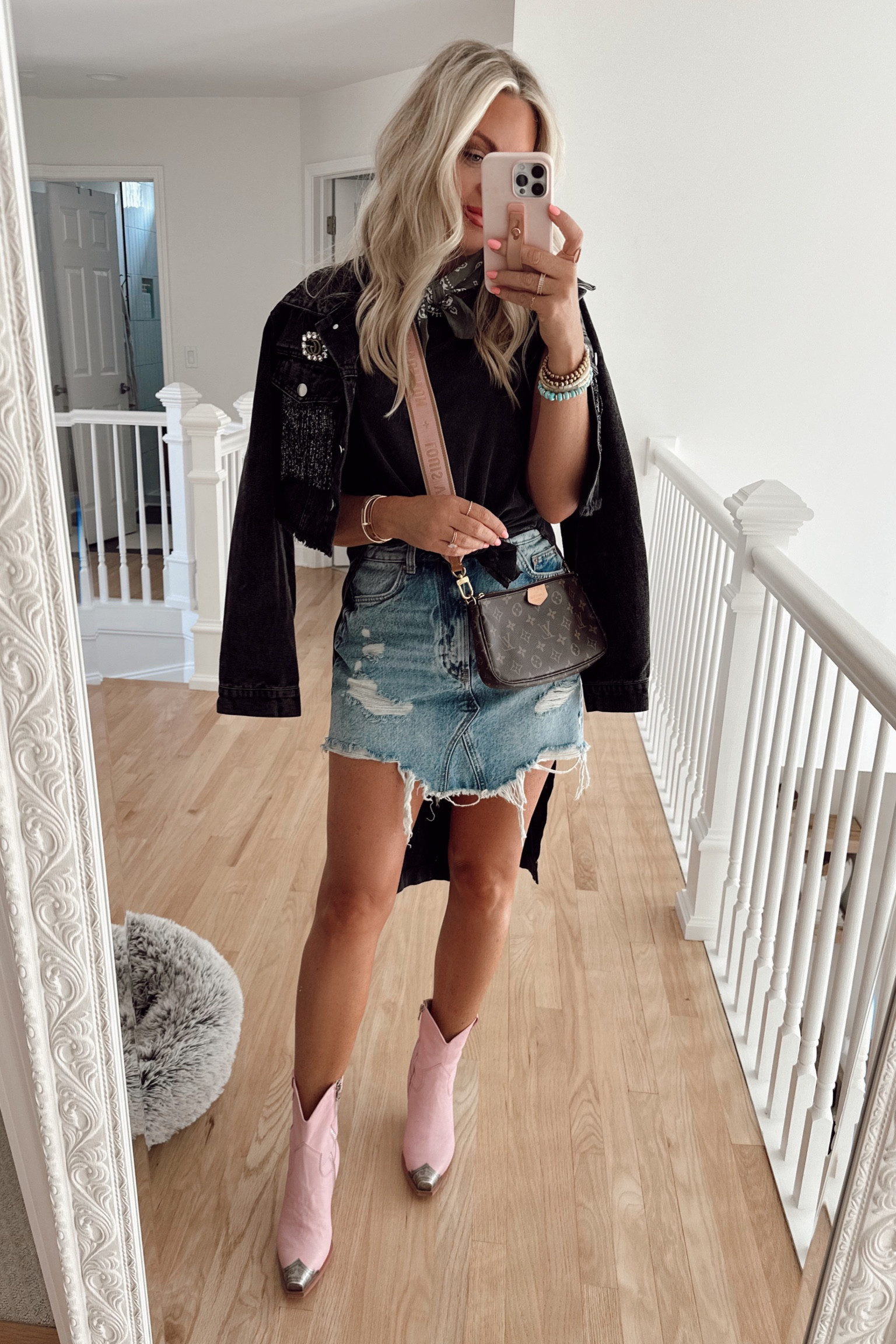 Festival look! Size up in skirt! 
Boots are very comfy! I have two colors!
💕

Summer outfits. Summer style. Country concert. Denim skirt.  

#LTKstyletip #LTKSeasonal #LTKunder100
