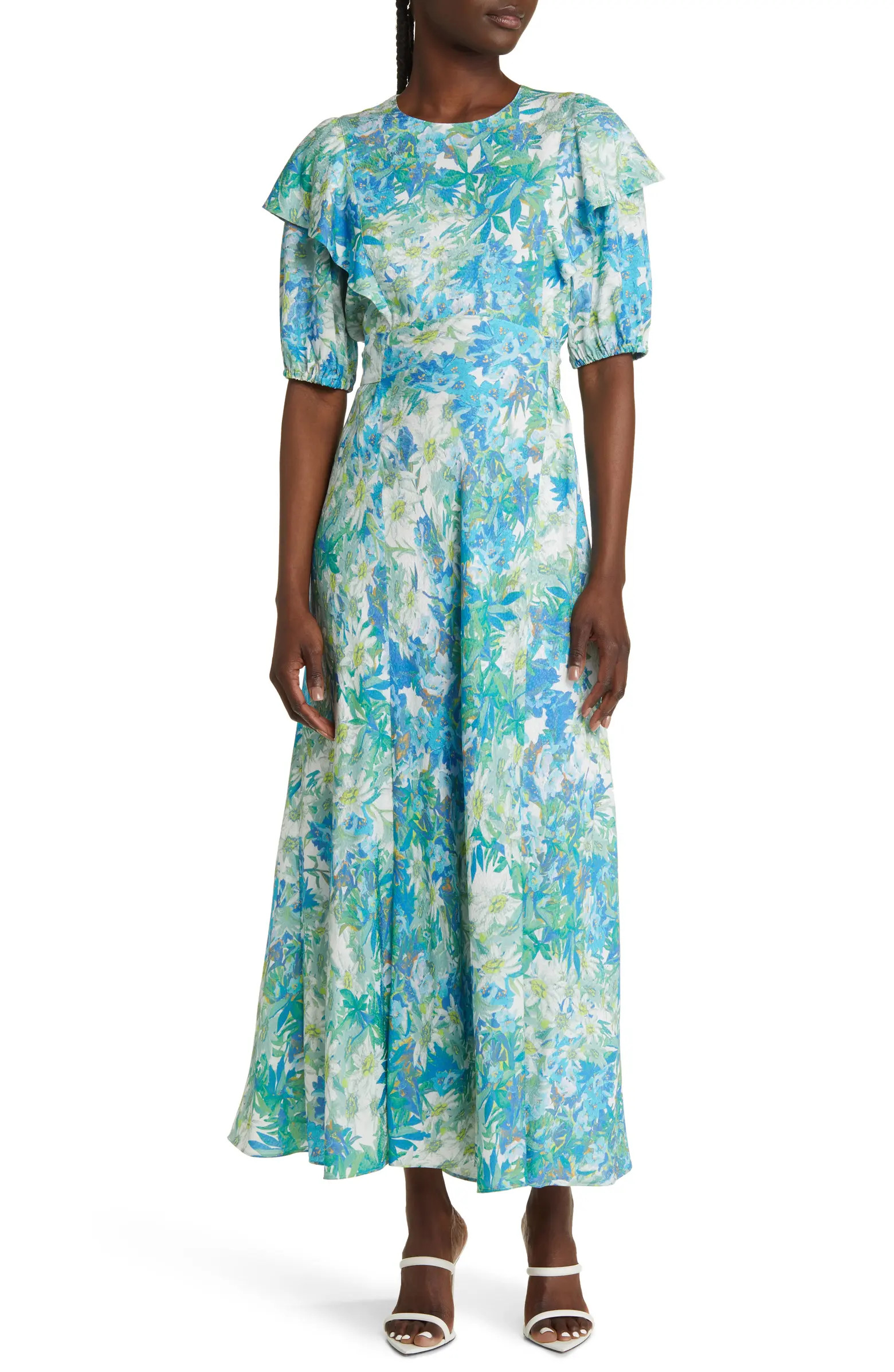 Nicciey Floral Puff Sleeve Dress | Nordstrom Rack