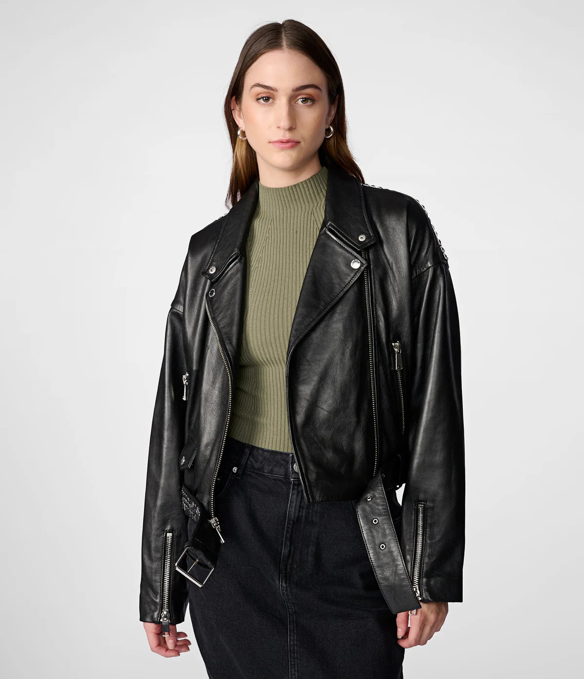 Victoria Embellished Moto Jacket | Wilsons Leather