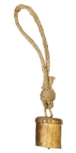 Vivanta 1.75 Inch 10 Pcs Small Mini Gold Rustic Vintage Iron Tin Metal Christmas Ornaments Jingle Be | Amazon (US)