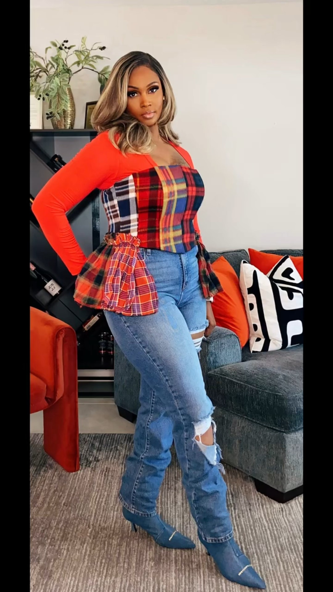 Casual Holiday Fashion -Denim boots -Exact Boot is Alexander Wang but this is the Steve Madden Alternative 

#LTKootd #LTKHoliday #LTKOver40