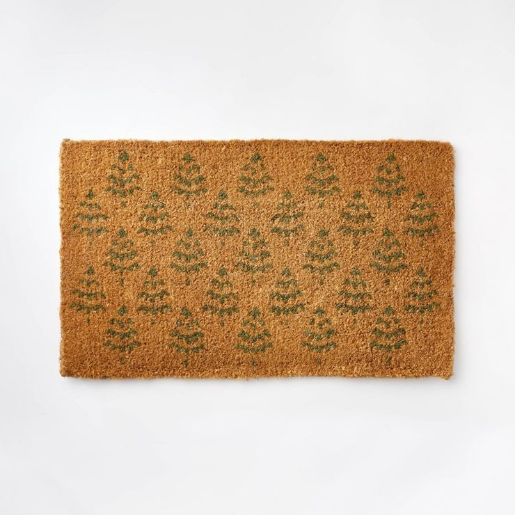 1'6"x2'6" Trees Coir Harvest Doormat Black/Green - Threshold™ designed with... | Target