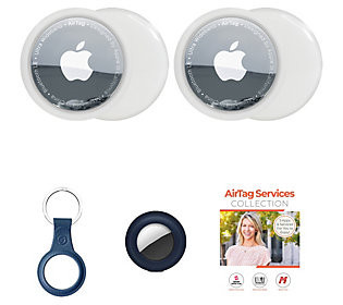 Apple AirTag 2-Pack with TPU Keychain and Vouch r | QVC