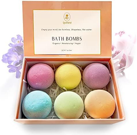 Levitural Bath Bombs, 6 pcs, Dead Sea Salt, Essential Oils, Relaxing and Tranquility Organic Arom... | Amazon (US)