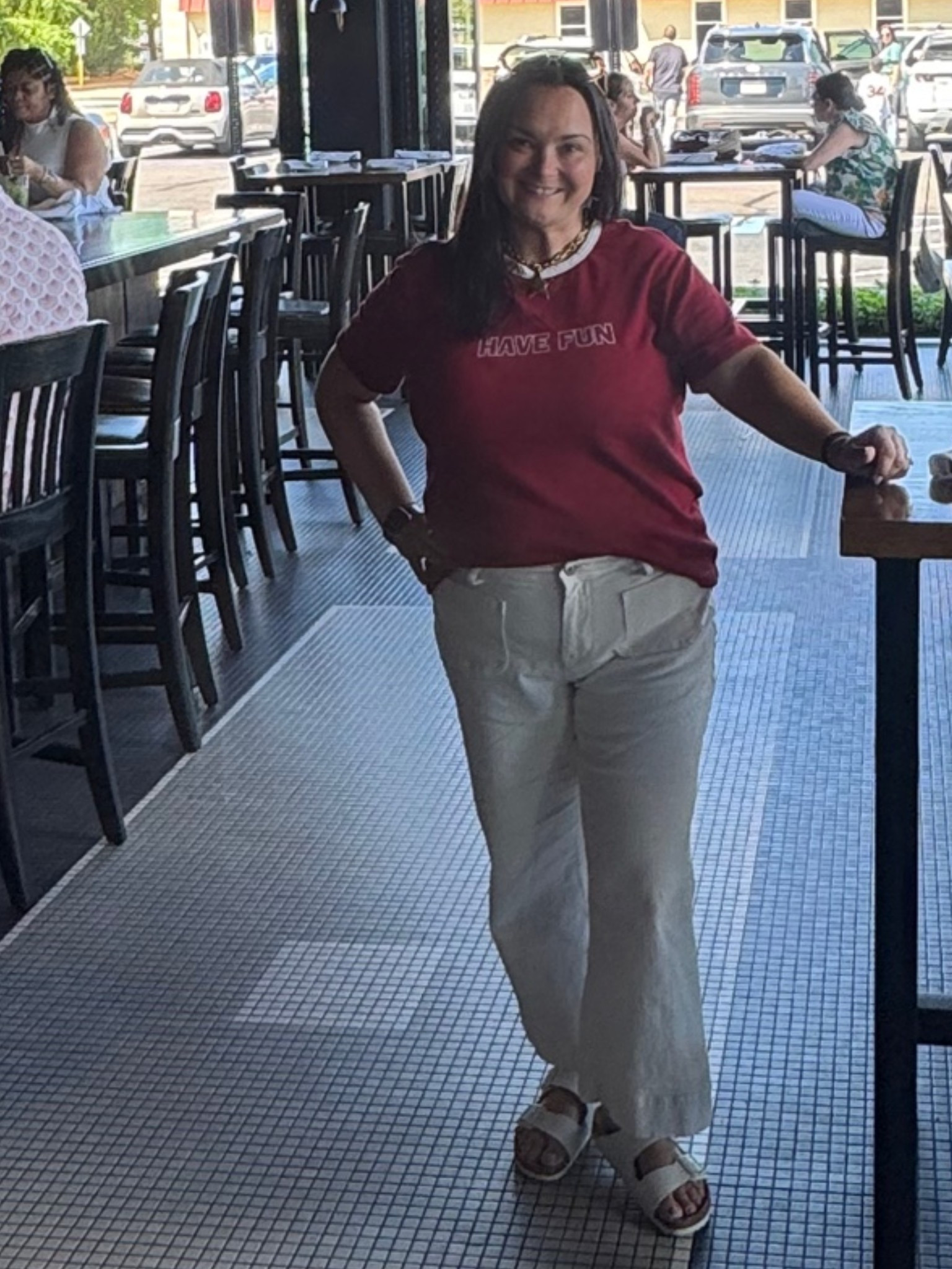 Outfit for today’s World Cup game. Wide leg white jeans with front patch pockets and white burn-style sandals.

#LTKootd #LTKSeasonal #LTKMidsize
