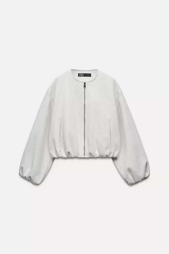 ELASTICATED TRIM SOFT BOMBER JACKET | Zara US