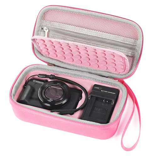Seracle Camera Bag Carrying Case Compatible with Canon G7X Mark III/ G7X Mark II Digital Camera, Hard Bag Suitable for Travel and Home Storage (Pink) | Amazon (US)