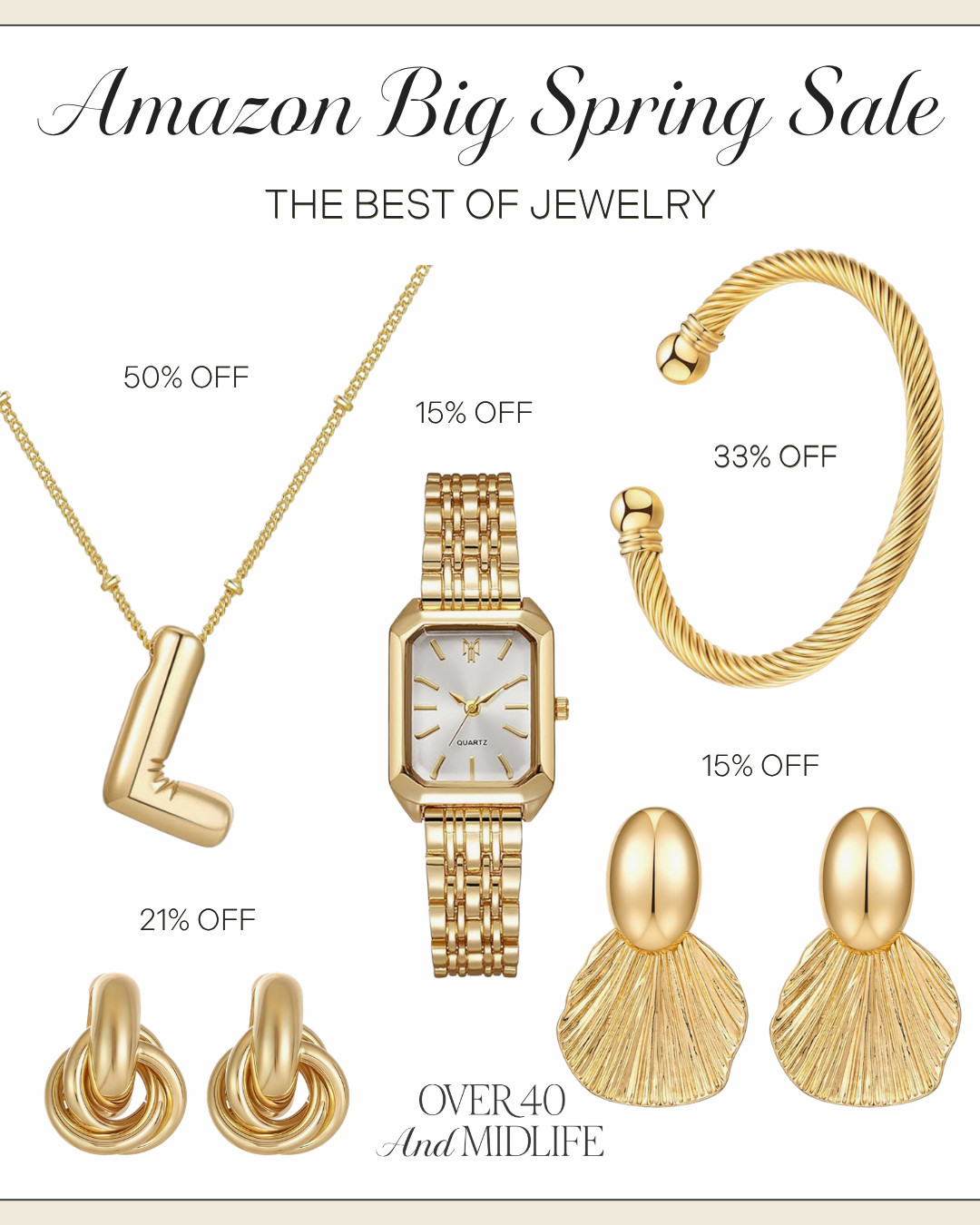 Amazon Big Spring Sale - Fashion Finds ✨

amazon jewelry // gold jewelry // gold necklace // gold bracelet // gold ring // gold earrings // amazon fashion // amazon finds // amazon style 

 #LTKootd #LTKOver40 #LTKSaleAlert