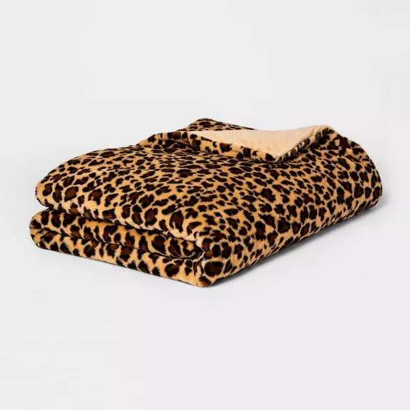 Faux Fur Weighted Blanket with Removable Cover - Threshold™ | Target