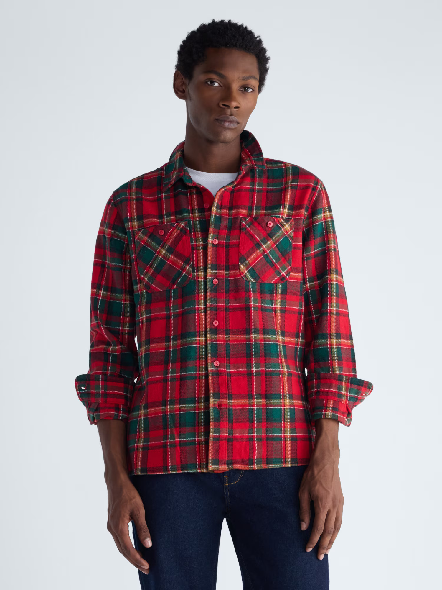 Free Assembly Men's Hvywt Flnnl Shirt, Sizes XS-3XLT | Walmart (US)