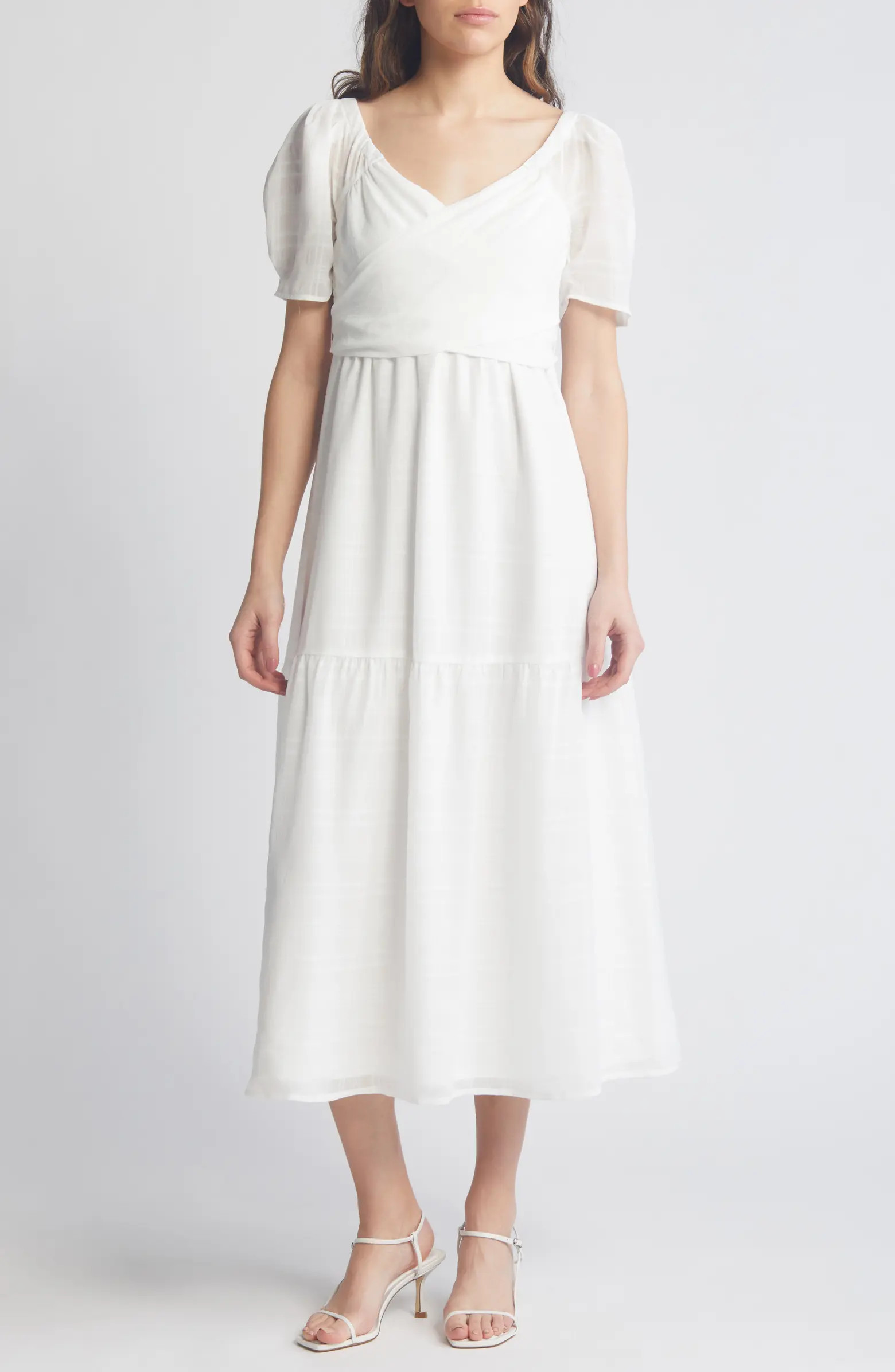 Alamour Wrap Bodice Midi Dress | Nordstrom