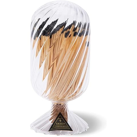 Premium Glass Match Cloche - Matches in a Jar with Striker. Long Matches for Candles, Fireplace, ... | Amazon (US)
