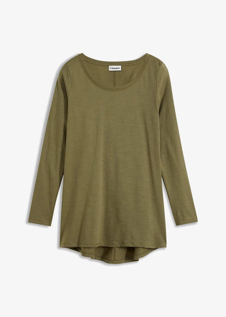 Langarmshirt aus leichtem Slub-Jersey-Material | Bonprix DE