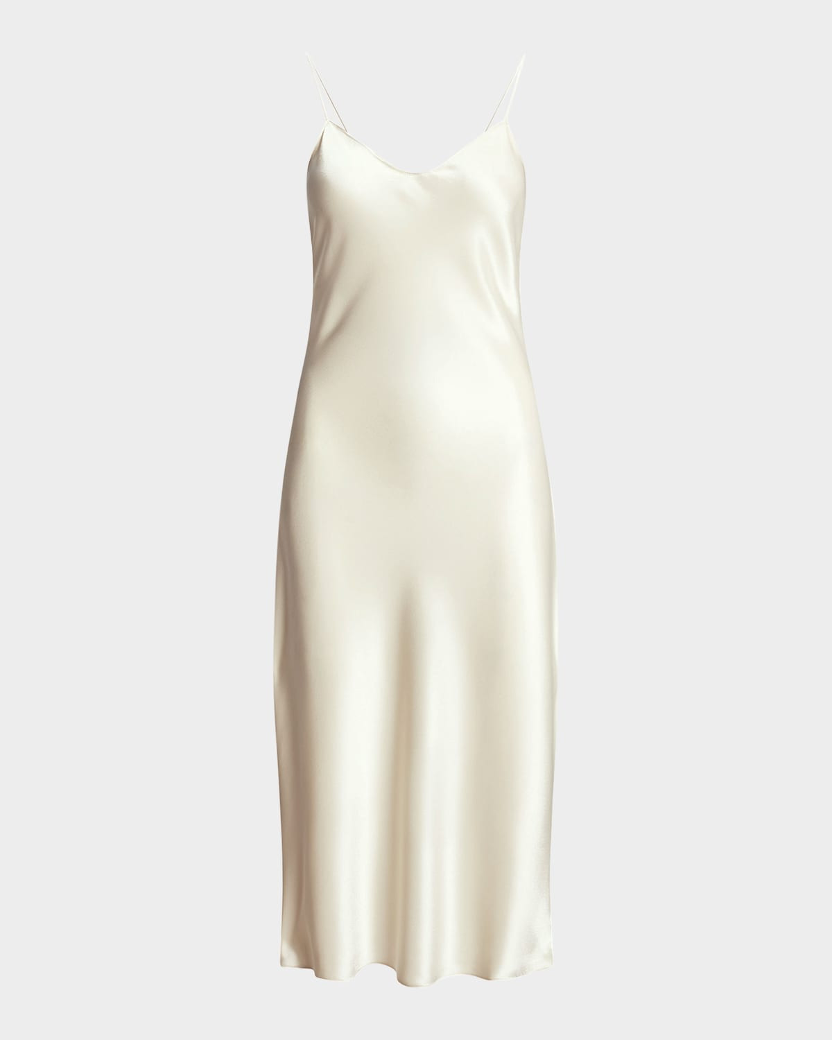 Satin Midi Slip Dress | Neiman Marcus