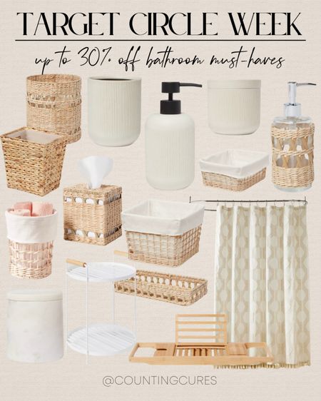 Make your bathroom look more organized yet cozy with these rattan baskets and dispensers! Grab them while they're on sale this Target Circle Week! 
#organizationhacks #homeorganization #bathroomrefresh #neutralfinds

#LTKSeasonal #LTKstyletip #LTKhome