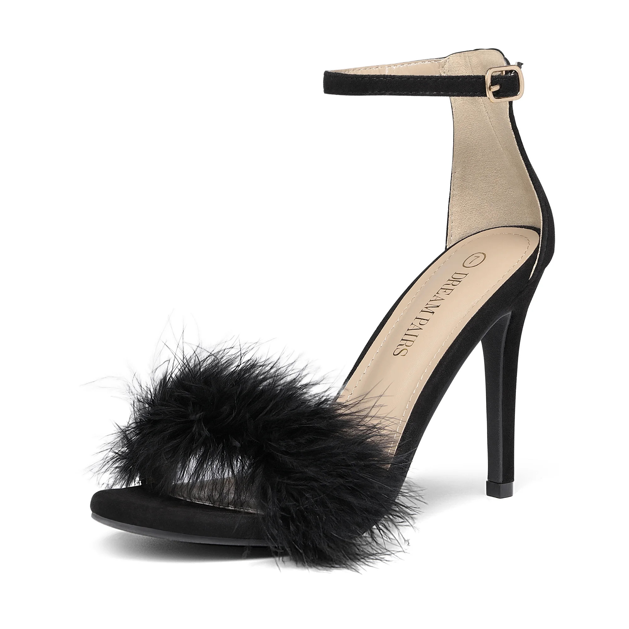 Dream Pairs Women's Ankle strap Party Stiletto Pump High Heeled Sandals SDHS2249W BLACK Size 8 - ... | Walmart (US)