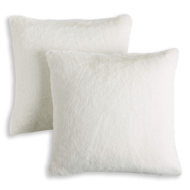 Super Soft Artificial Fur Throw Pillow Covers 18x18, Decorative Couch Pillow Covers, Pack of Two,... | Walmart (US)