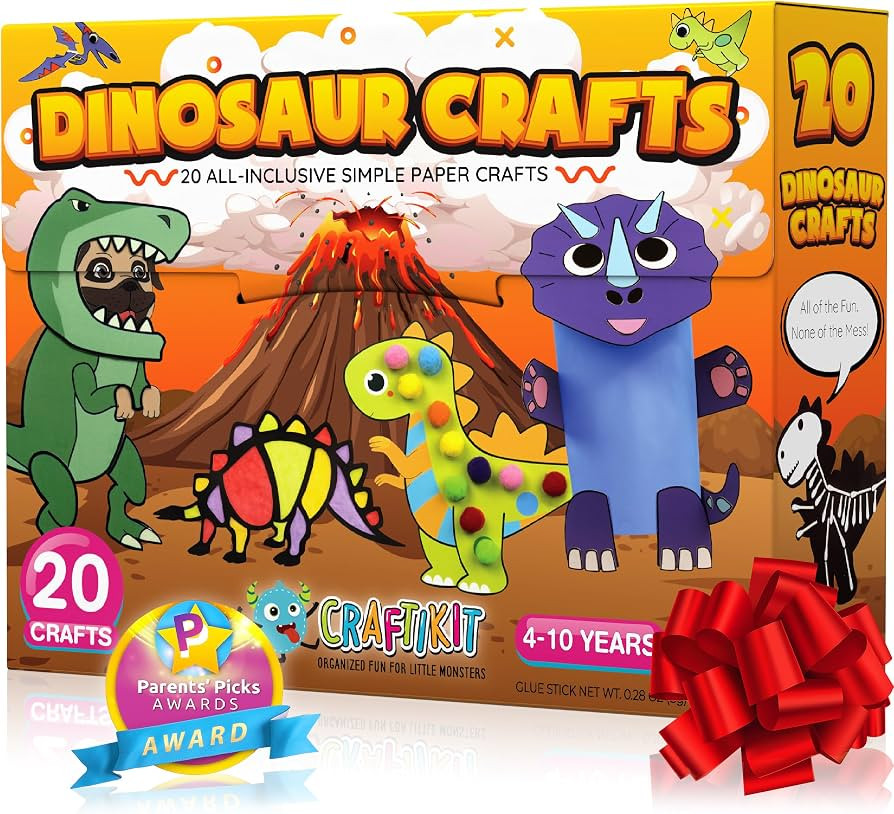 Craftikit® 20 Award-Winning Dinosaur Crafts for Kids - Award-Winning All-Inclusive Fun Dinosaur ... | Amazon (US)