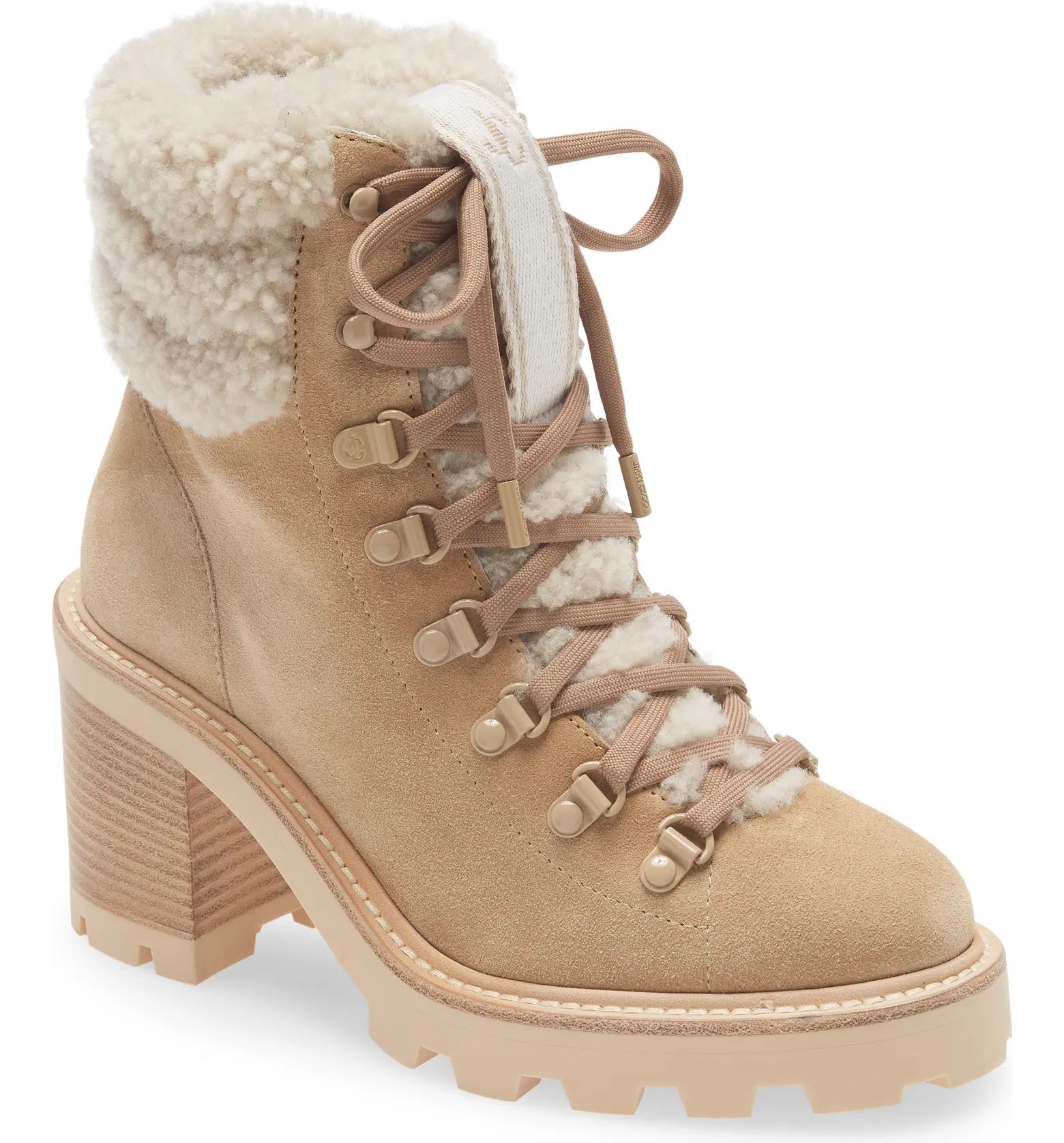 Jimmy Choo Eshe Genuine Shearling Trim Hiking Boot | Nordstrom | Nordstrom