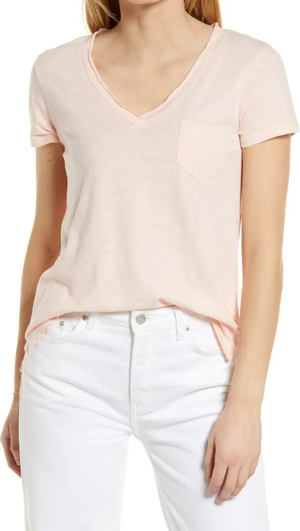 Caslon® Short Sleeve V-Neck T-Shirt | Nordstrom | Nordstrom